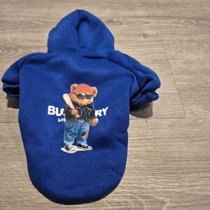 Tea Pup Blue T Graphic Hoodie